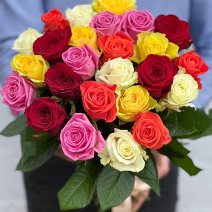 Букет из разноцветных роз - купить с доставкой в по Шадринску